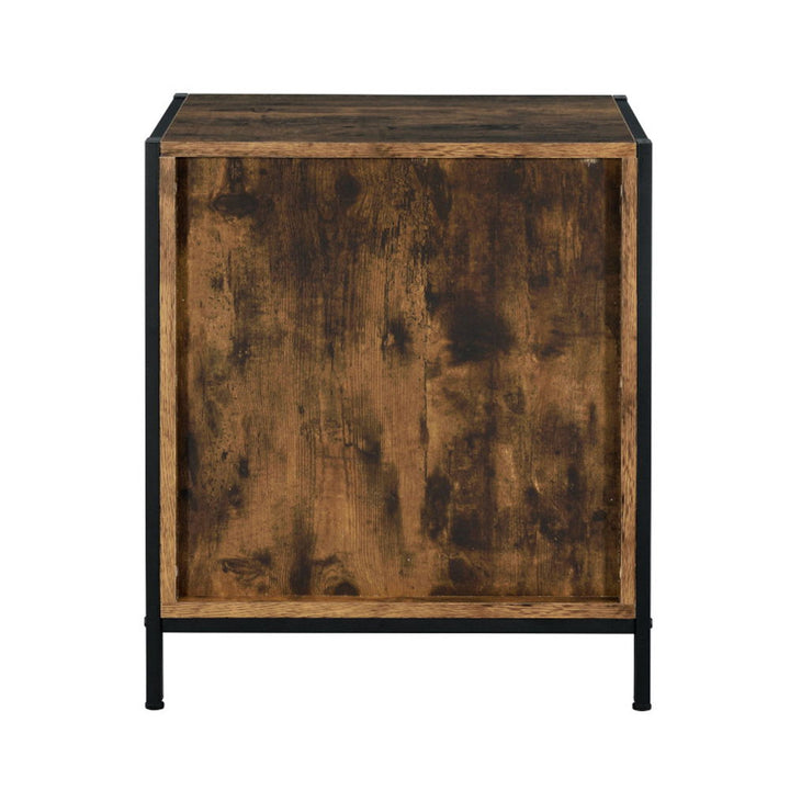 Juvanth - Nightstand - Rustic Oak & Black