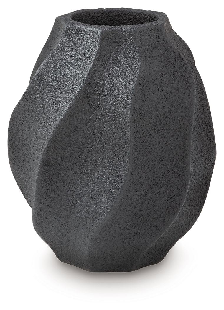 Judworth - Vase - 12" - Black by Ashley Furniture product image