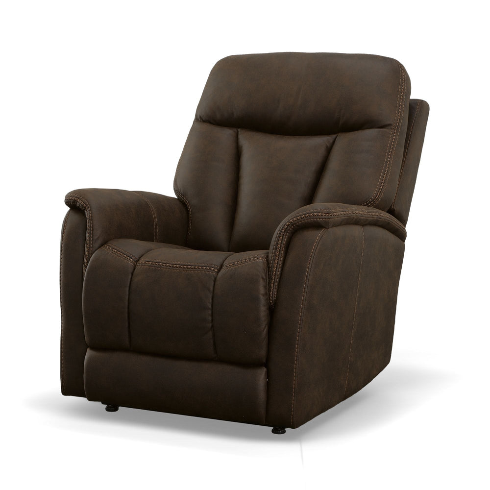 Atlas Fabric Power Lift Recliner with Power Headrest & Lumbar in Walnut