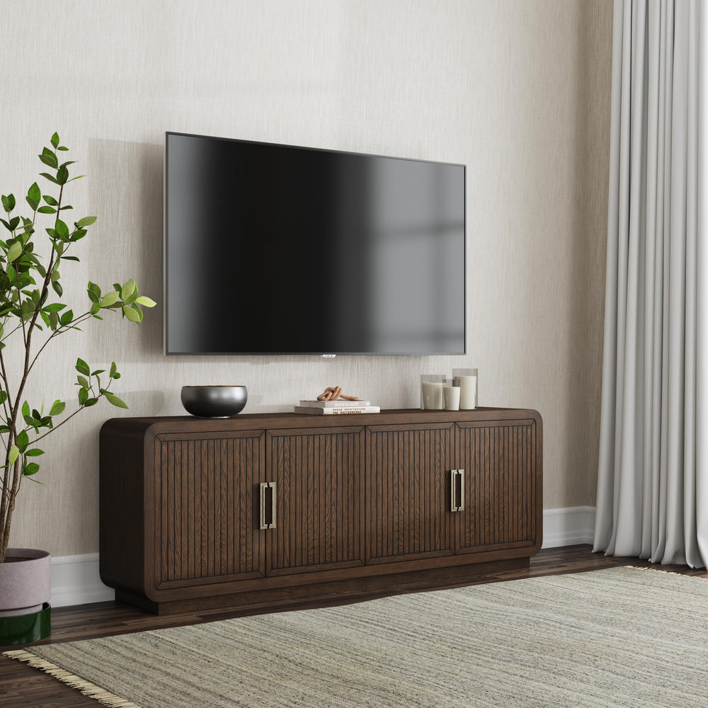 Athens Large Entertainment Base Dark Brown