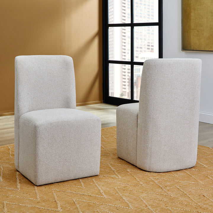 Waterfall Pair of Upholstered Dining Chairs