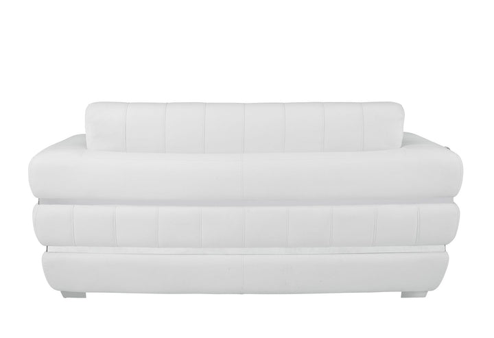 DivanItalia 904 Loveseat in Top-Grain Italian Leather - White