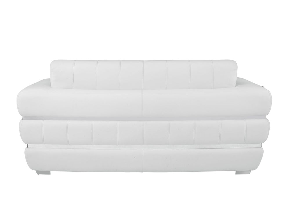 DivanItalia 904 Loveseat in Top-Grain Italian Leather - White