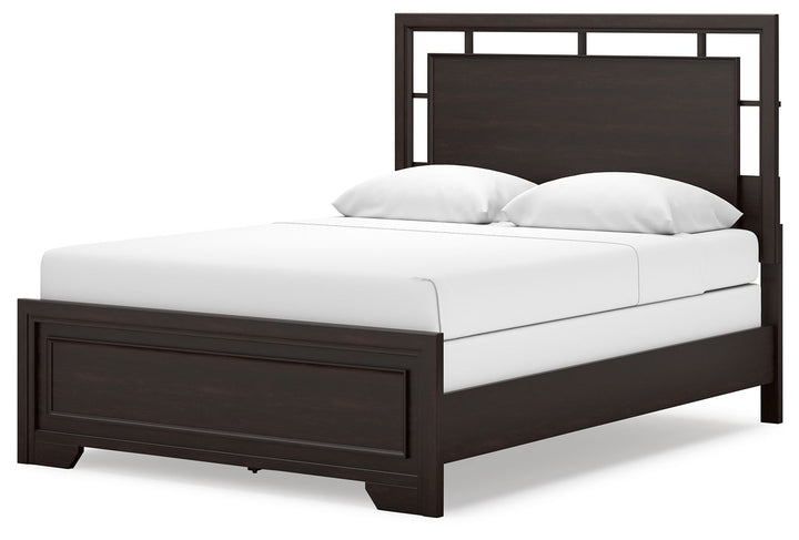 Covetown - Queen Panel Bed - Dark Brown by Ashley Furniture product image