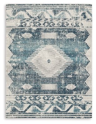 Daddridge 5' x 7' Rug - Blue Indoor/Outdoor Rug modern furniture Contempo Furniture