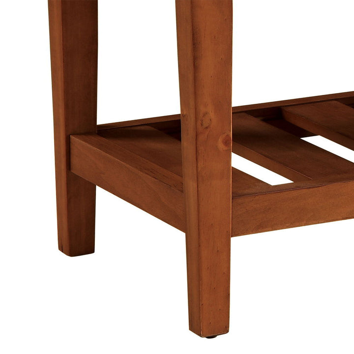 Charla - Bench - Gray Fabric & Oak