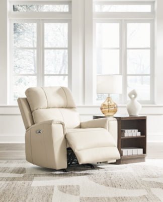Dahlmoore Power Recliner - White Rocker Chair modern furniture Contempo Furniture