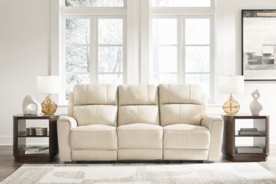 Dahlmoore Power Reclining Sofa - White Power Reclining Sofa modern furniture Contempo Furniture
