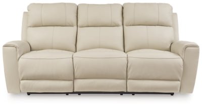 Dahlmoore Power Reclining Sofa - White | Ashley Furniture