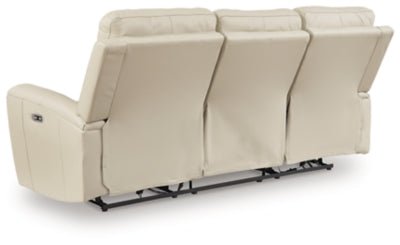 Dahlmoore Power Reclining Sofa - White Power Reclining Sofa modern furniture Contempo Furniture