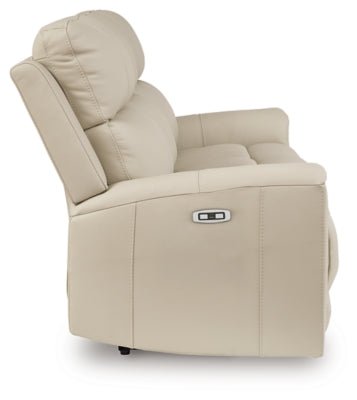 Dahlmoore Power Reclining Sofa - White Power Reclining Sofa modern furniture Contempo Furniture