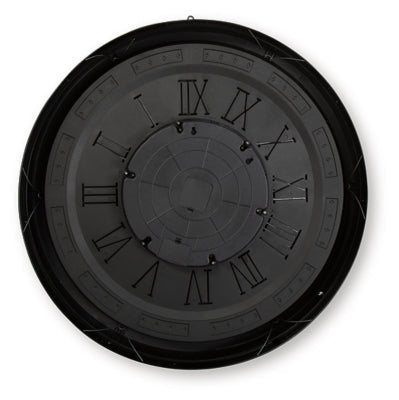 Dairton Wall Clock - Black Wall Clock modern furniture Contempo Furniture