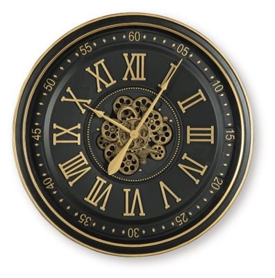 Dairton Wall Clock - Black Wall Clock modern furniture Contempo Furniture
