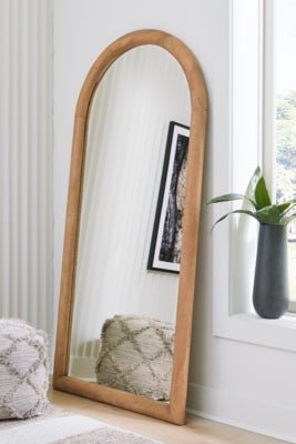 Dairville Floor Mirror - Light Brown Floor Mirror modern furniture Contempo Furniture