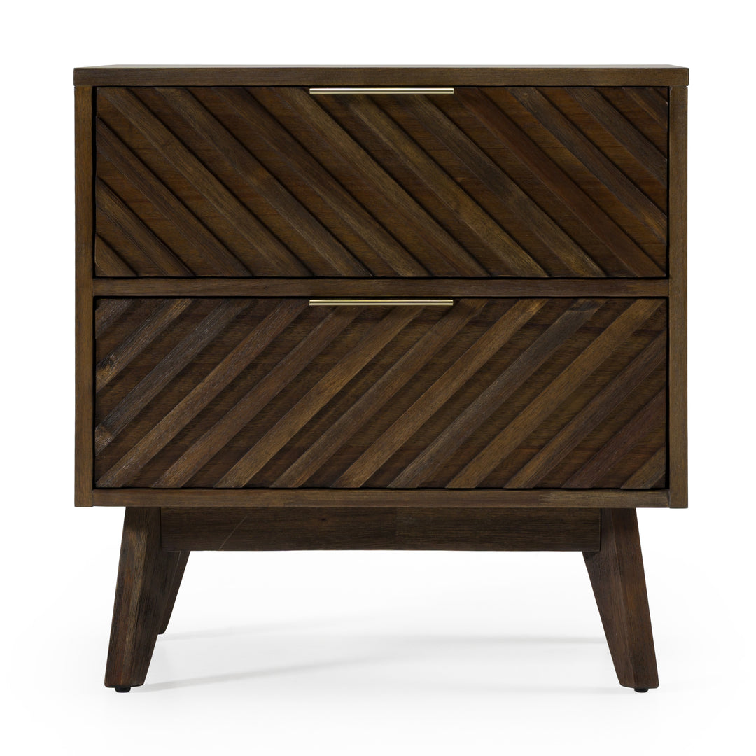 Daisy Mid-Century Dark Acacia Nightstand