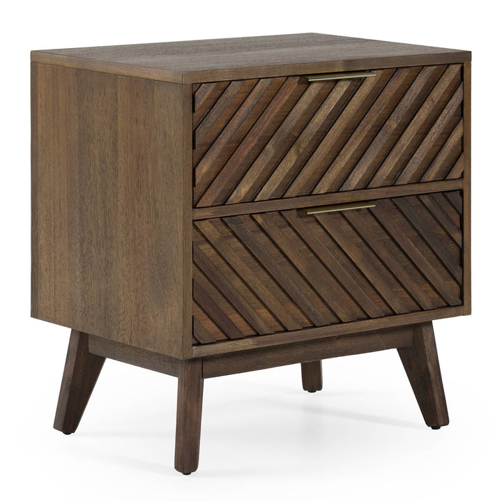 Daisy Mid-Century Dark Acacia Nightstand
