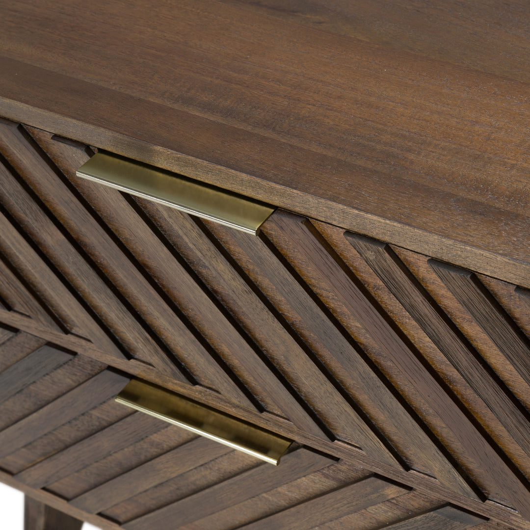 Daisy Mid-Century Dark Acacia Nightstand