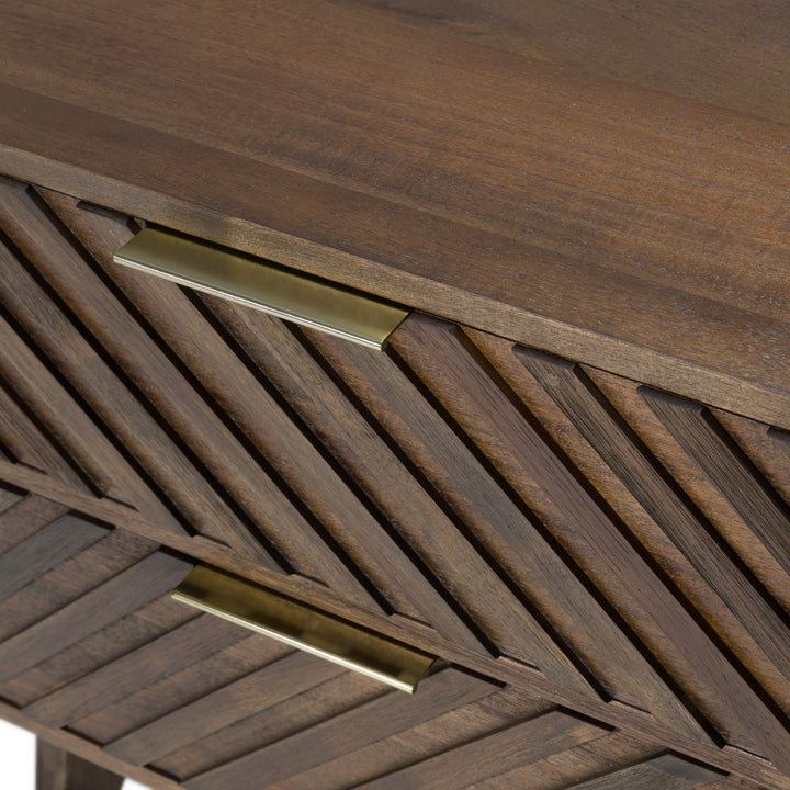 Daisy Mid-Century Dark Acacia Nightstand