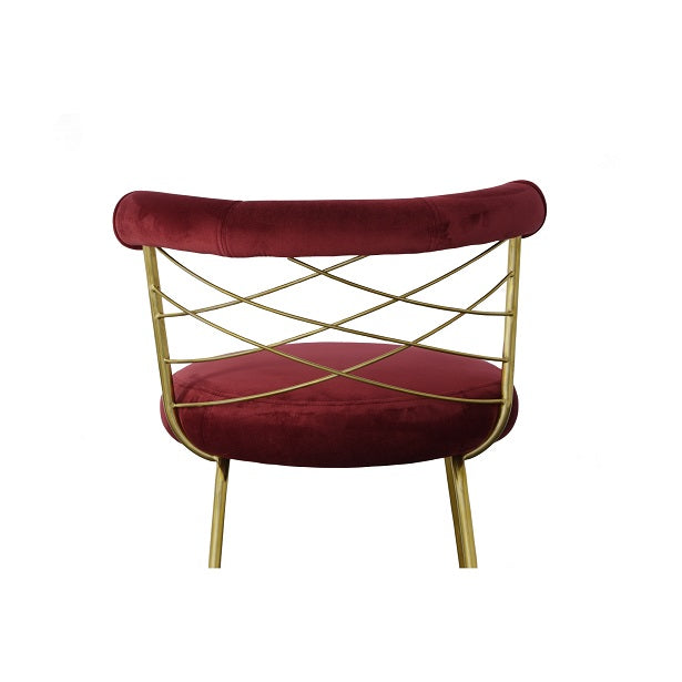 Dakin - Modern Glam Red &amp; Gold Barstool