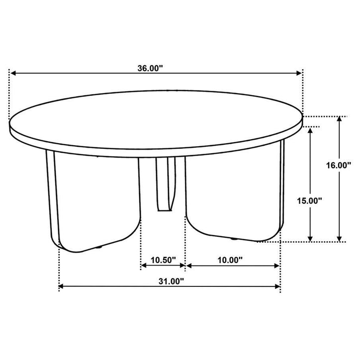 Dale - Round Solid Mango Wood Coffee Table - Brown Coffee Table modern furniture Contempo Furniture