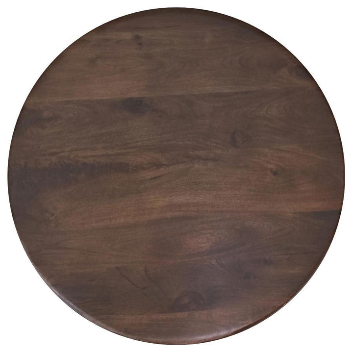 Dale - Round Solid Mango Wood Coffee Table - Brown Coffee Table modern furniture Contempo Furniture