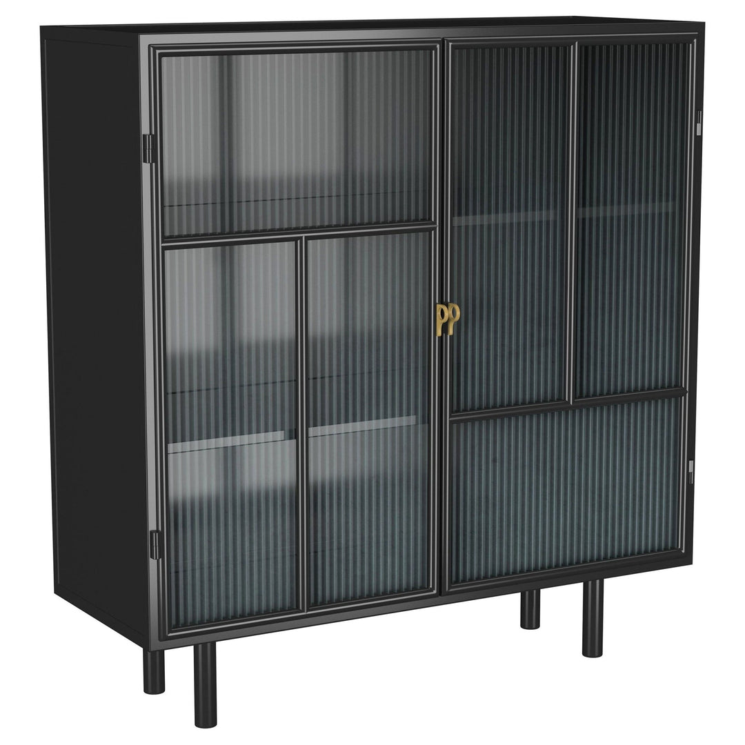 Dalia - 2 Door Accent Storage Cabinet With Shelving - Black Accent Cabinet modern furniture Contempo Furniture