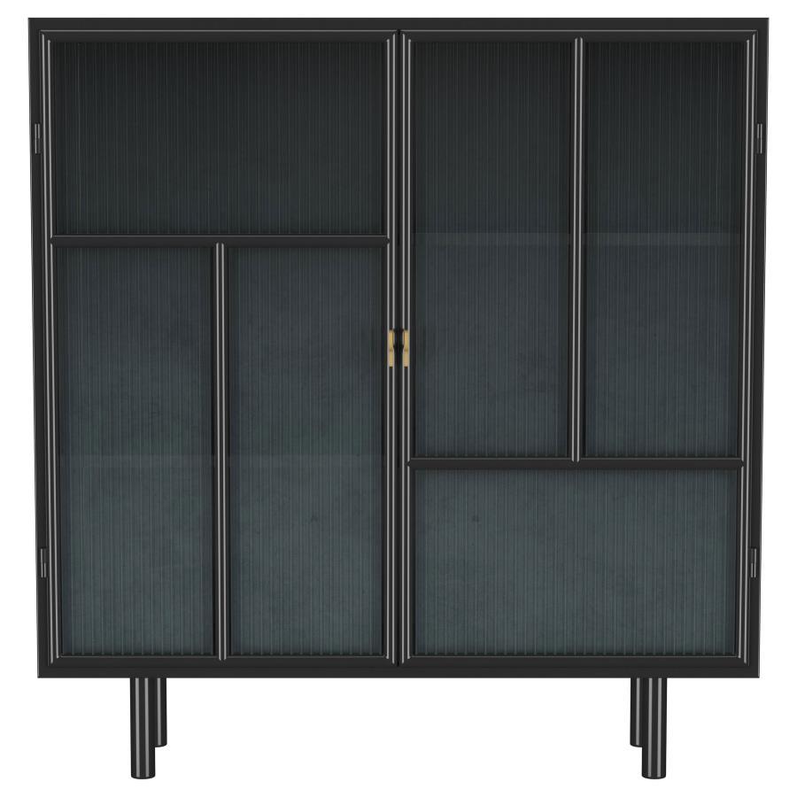 Dalia - 2 Door Accent Storage Cabinet With Shelving - Black Accent Cabinet modern furniture Contempo Furniture