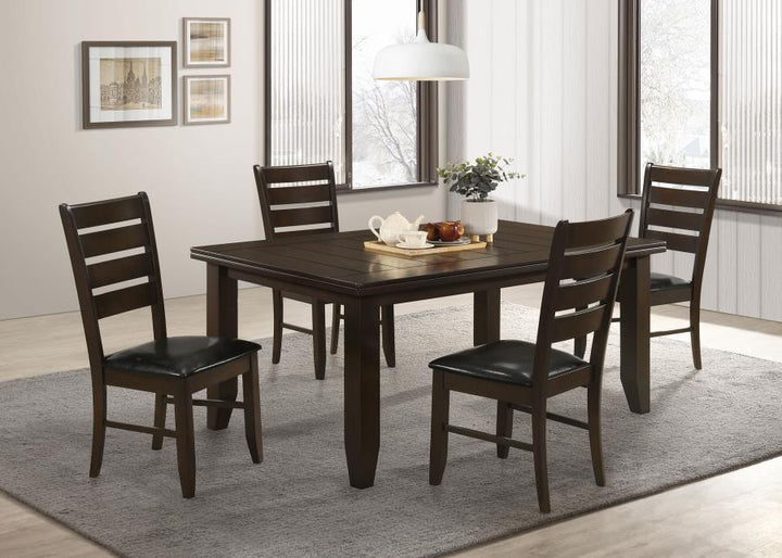 Dalila - 5 Piece Rectangular Dining Table Set - Cappuccino 5 - Piece Dining Room Set modern furniture Contempo Furniture
