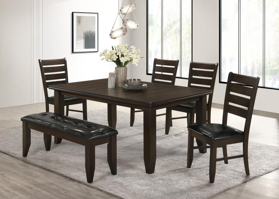 Dalila - Leatherette Upholstered Wood Dining Bench - Cappuccino Upholstered Bench modern furniture Contempo Furniture