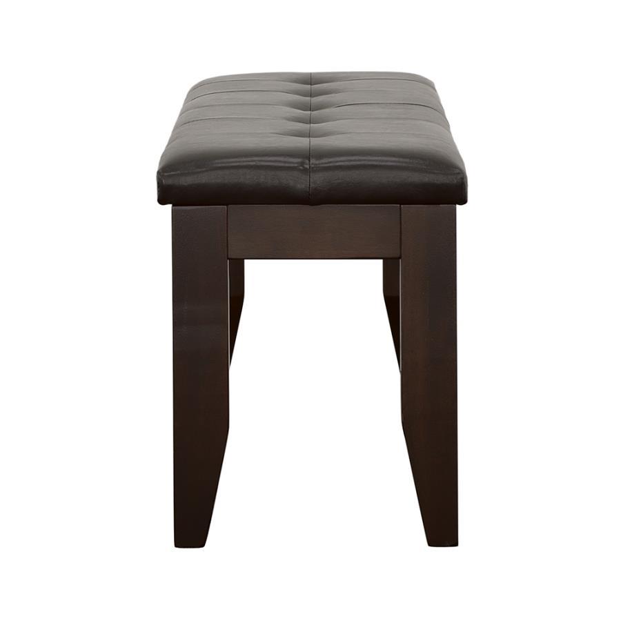Dalila - Leatherette Upholstered Wood Dining Bench - Cappuccino Upholstered Bench modern furniture Contempo Furniture