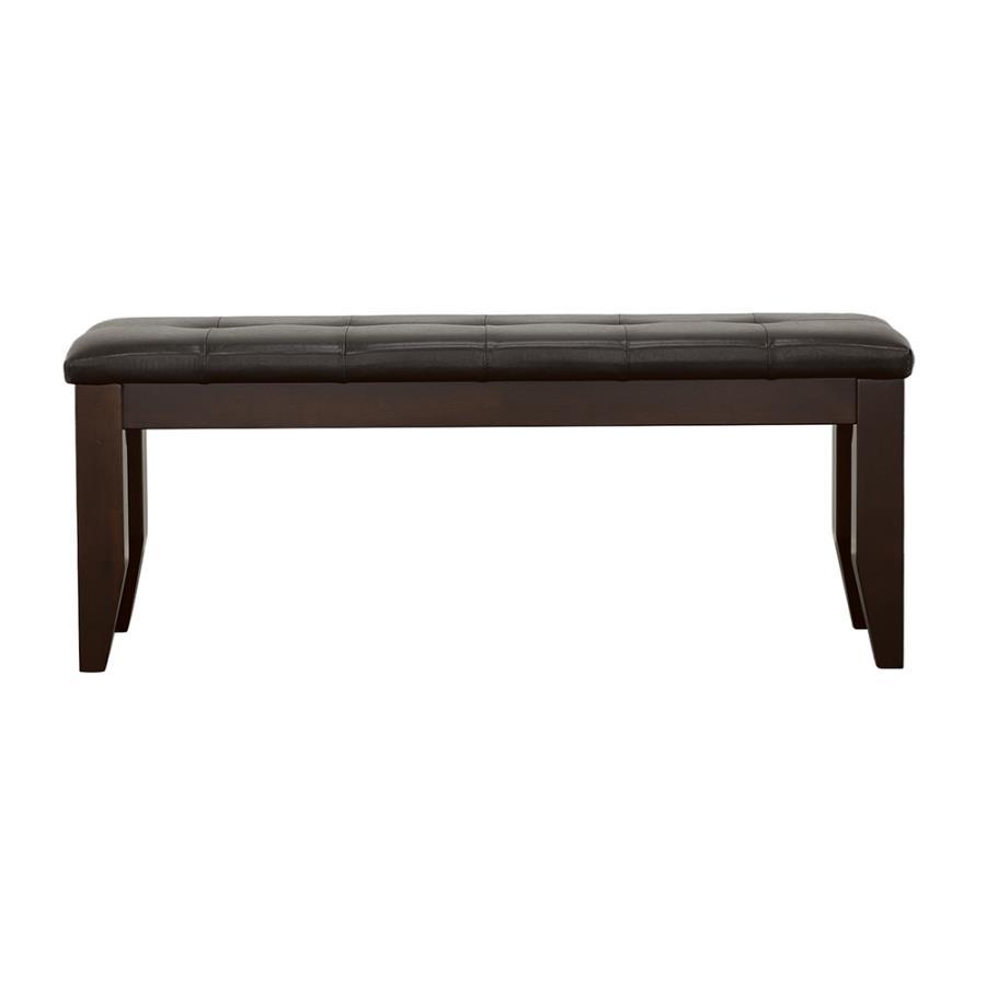 Dalila - Leatherette Upholstered Wood Dining Bench - Cappuccino Upholstered Bench modern furniture Contempo Furniture
