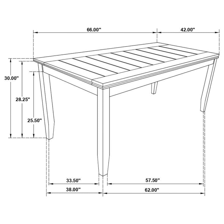 Dalila - Rectangular Wood Dining Table - Cappuccino Dining Table modern furniture Contempo Furniture