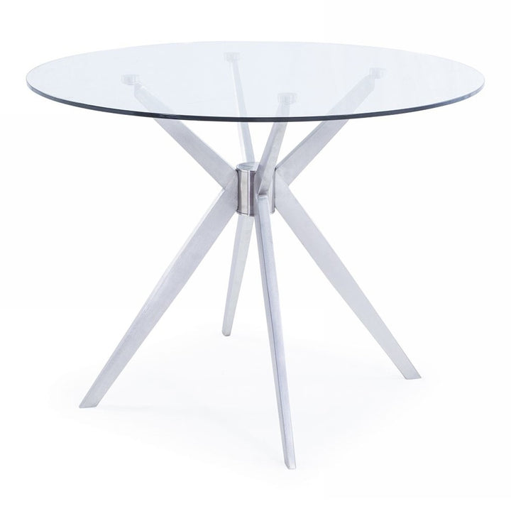 Dallas - Modern Brushed Stainless Steel Dining Table