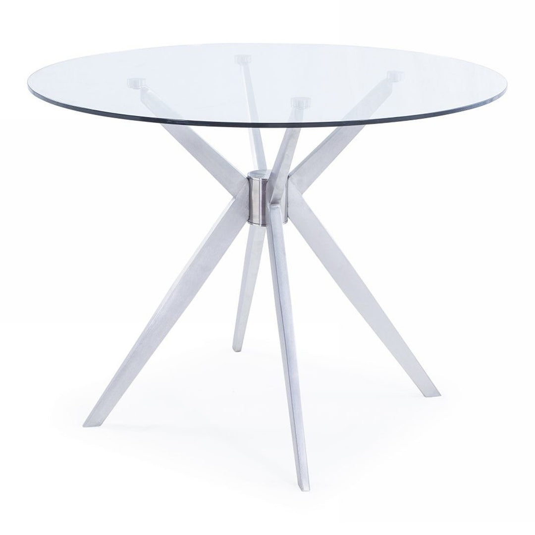 Dallas - Modern Brushed Stainless Steel Dining Table