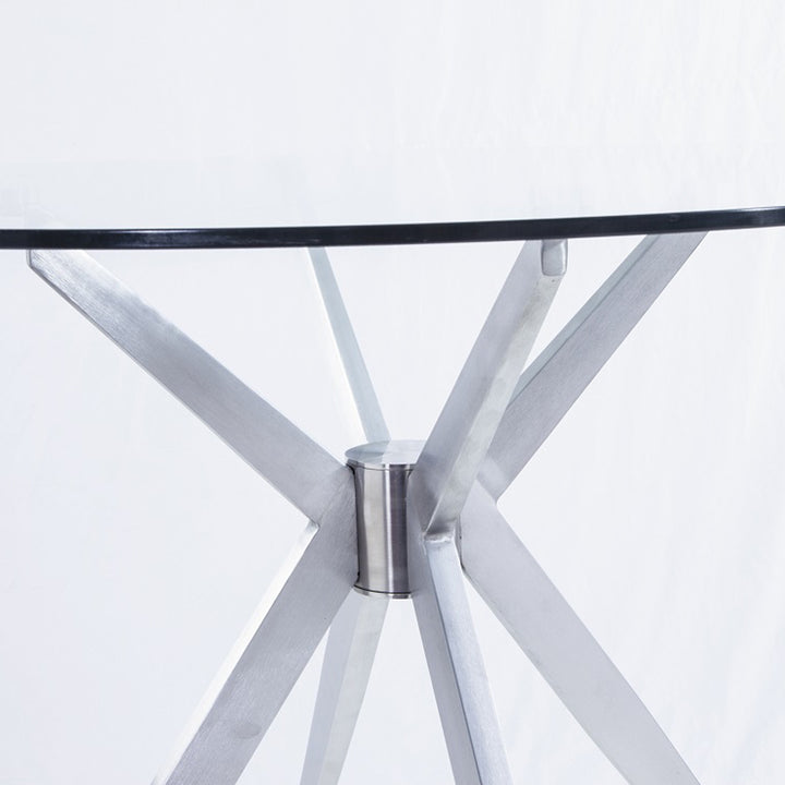 Dallas - Modern Brushed Stainless Steel Dining Table