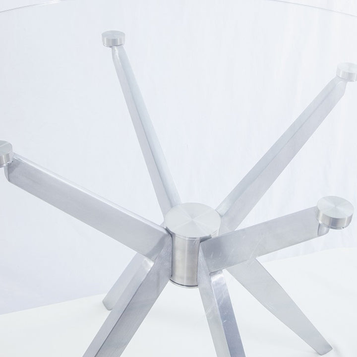 Dallas - Modern Brushed Stainless Steel Dining Table