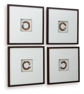 Dallbourne Wall Art (Set of 4) - White Wall Decor modern furniture Contempo Furniture