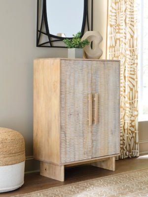 Dallinbury Accent Cabinet - Light Brown Accent Cabinet modern furniture Contempo Furniture
