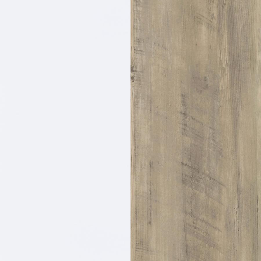 Dalton - 2 Door Storage Credenza - White And Distressed Pine Credenzas modern furniture Contempo Furniture