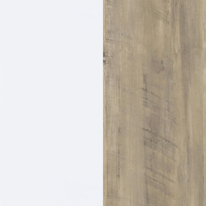 Dalton - 2 Door Storage Credenza - White And Distressed Pine Credenzas modern furniture Contempo Furniture