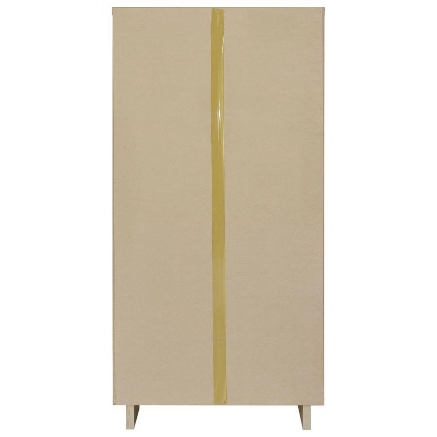 Dalton - 6 - Shelf Bookcase - White And Distressed Pine Standard Bookcase modern furniture Contempo Furniture