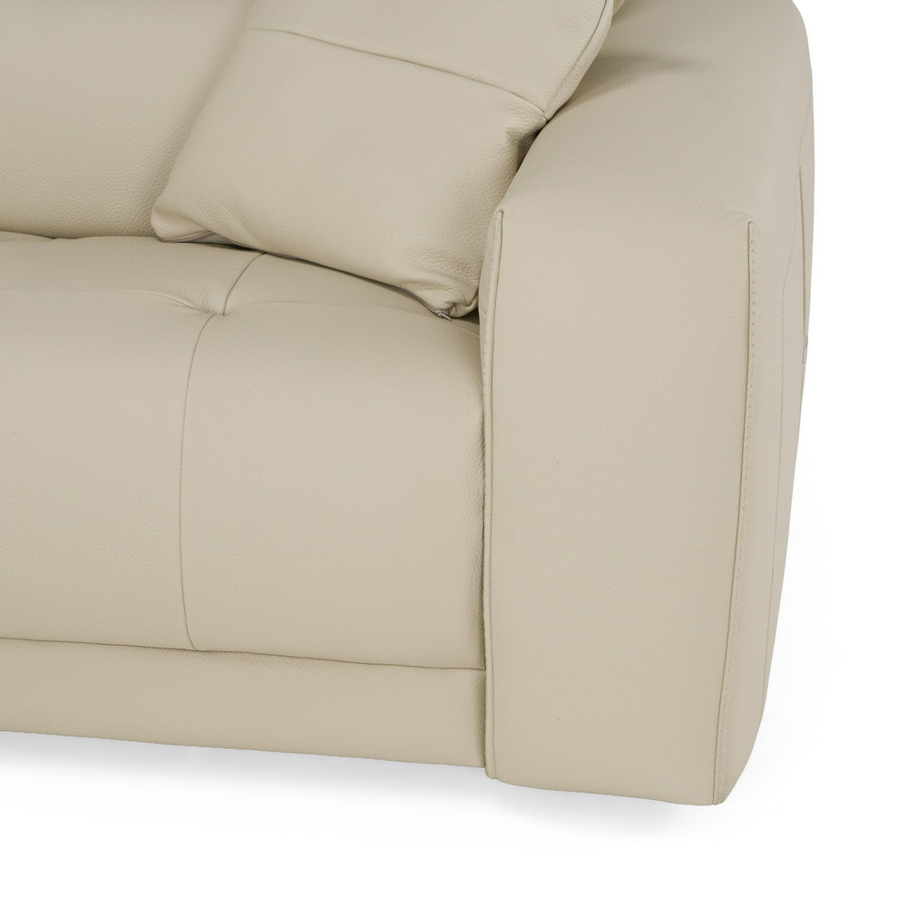 Dalton - Modern Italian Oyster Leather Sectional + 2 Recliners - View 6