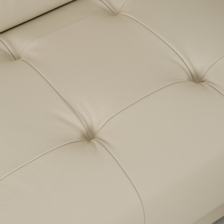 Dalton - Modern Italian Oyster Leather Sectional + 2 Recliners
