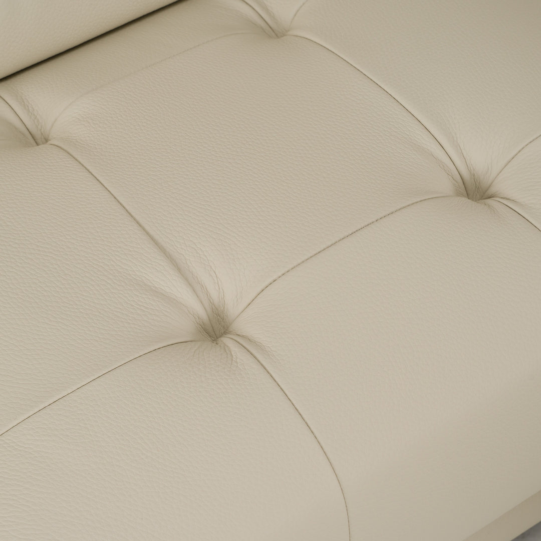 Dalton - Modern Italian Oyster Leather Sectional + 2 Recliners