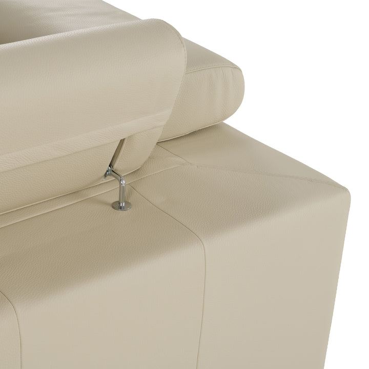 Dalton - Modern Italian Oyster Leather Sectional + 2 Recliners