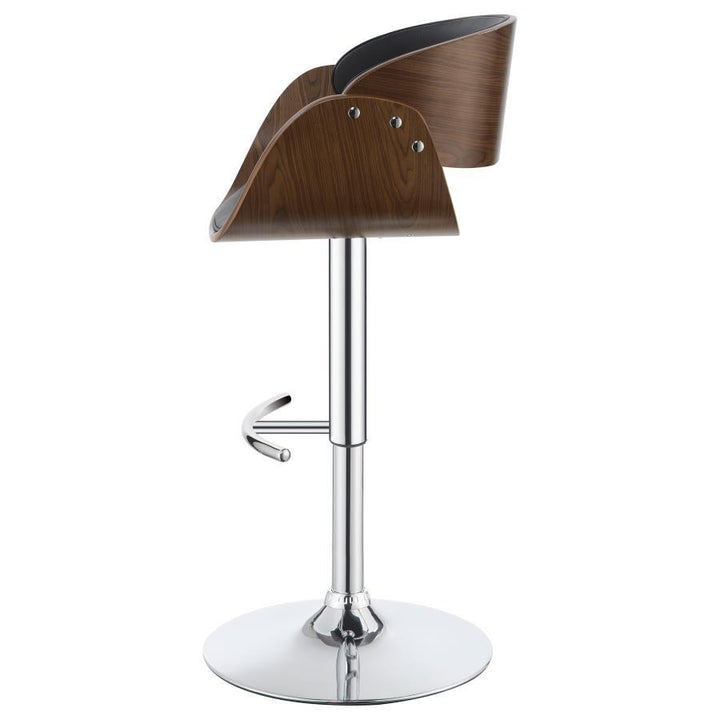 Dana - Adjustable Bar Stool - Black And Chrome Adjustable Height modern furniture Contempo Furniture