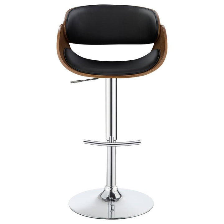 Dana - Adjustable Bar Stool - Black And Chrome Adjustable Height modern furniture Contempo Furniture