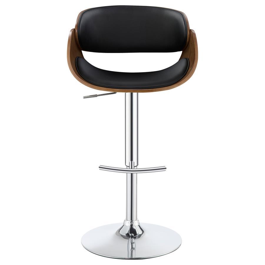 Dana - Adjustable Bar Stool - Black And Chrome Adjustable Height modern furniture Contempo Furniture