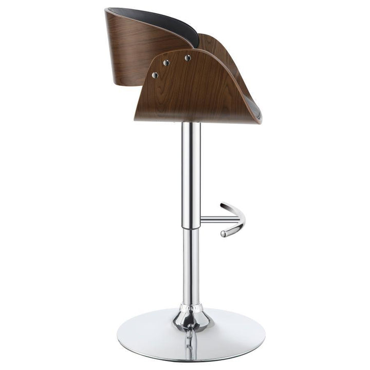 Dana - Adjustable Bar Stool - Black And Chrome Adjustable Height modern furniture Contempo Furniture