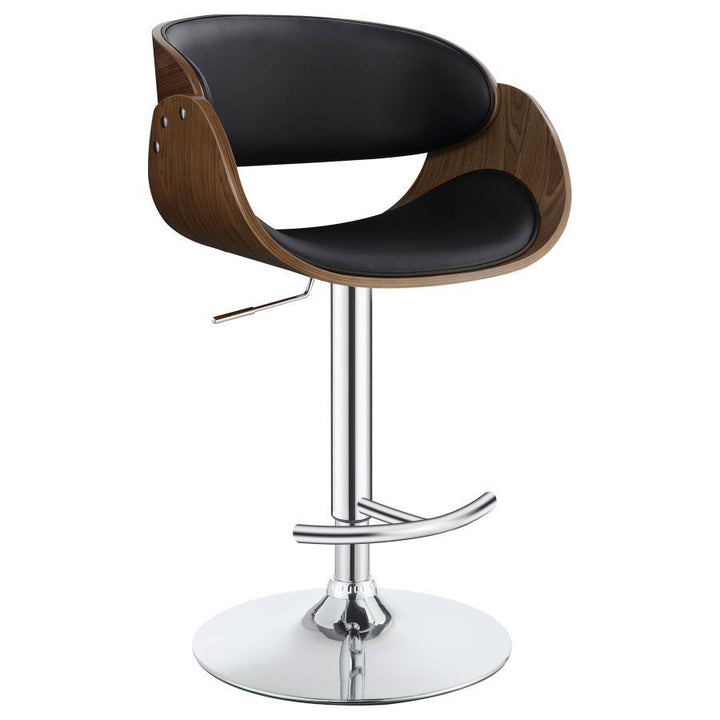 Dana - Adjustable Bar Stool - Black And Chrome Adjustable Height modern furniture Contempo Furniture